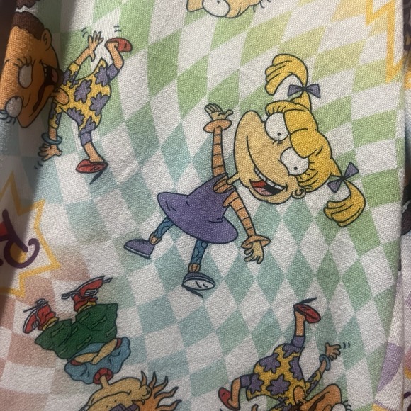 Nickelodeon Pajama Pants Women's Sz XL (16/18) Multicolor Check Rugrats - Picture 3 of 8